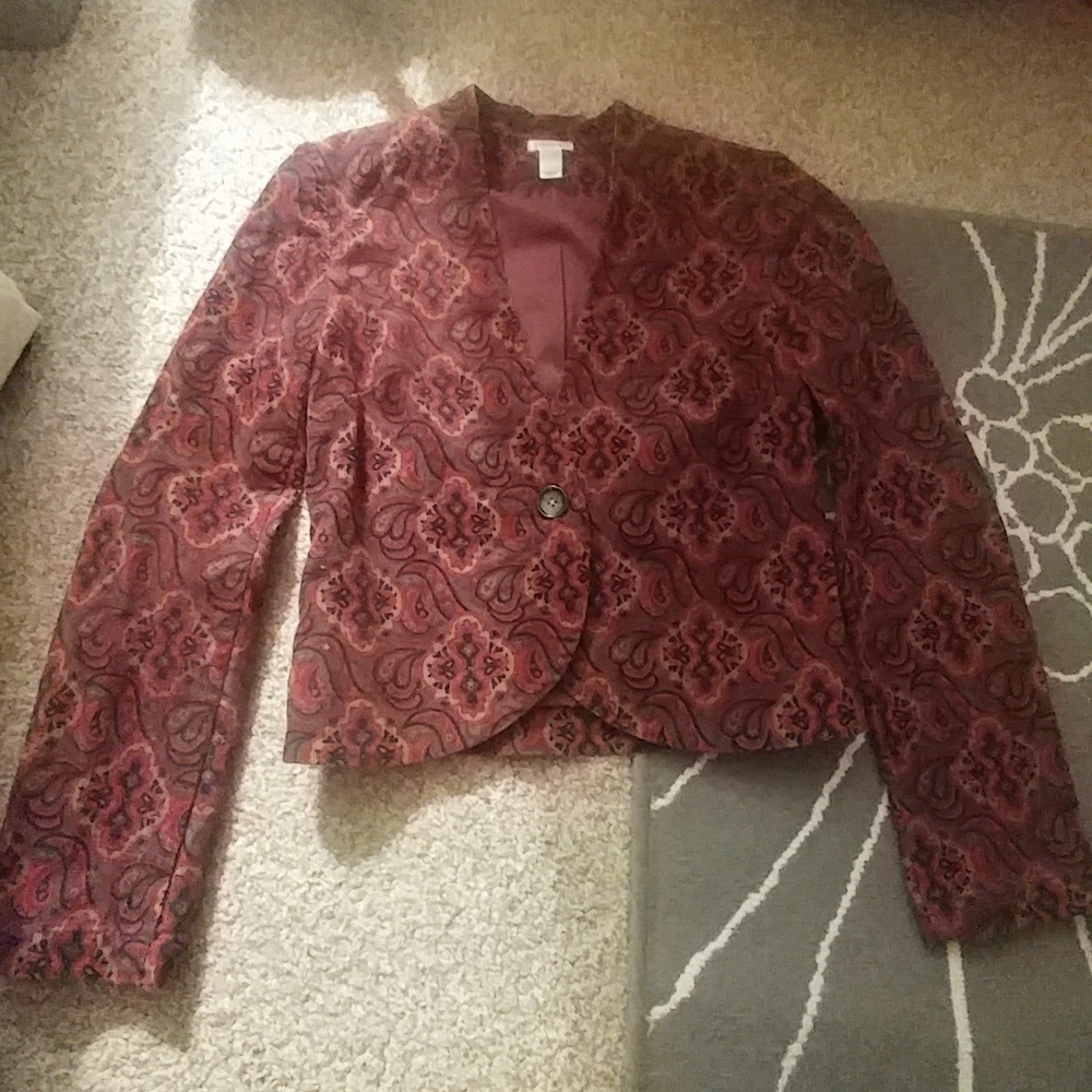 Old Navy stretch paisley blazer size M